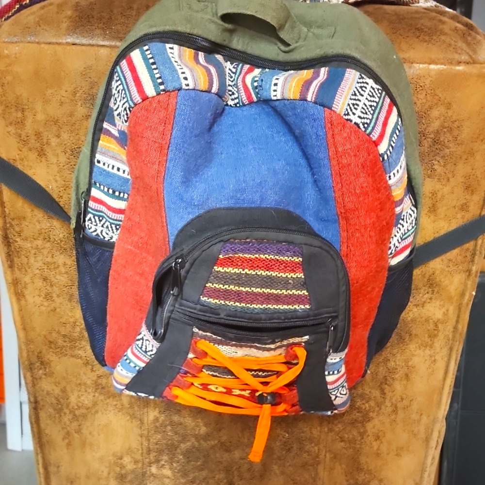 Rising international hand sewn backpack